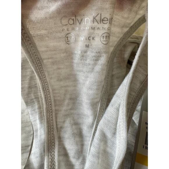 Calvin Klein Performance Tank Top Grey Medium Crossover Back - Picture 5 of 8